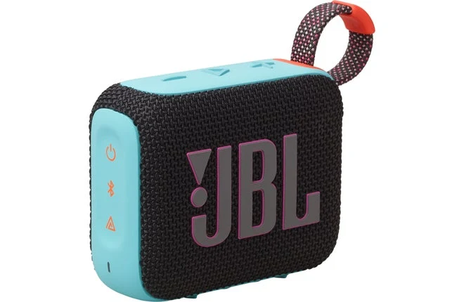 JBL Go 4 Ultra-Portable Bluetooth Speaker (Black, Black Orange, Blue, Pink, Purple, Red, Sand, White, Squad)
