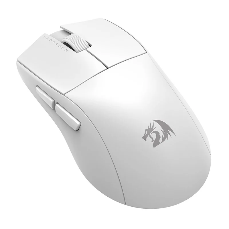 Redragon K1ng Wireless Lite Wired + 2.4GHz Dual Mode Ultra Light-Weight Gaming Mouse (Black, White)