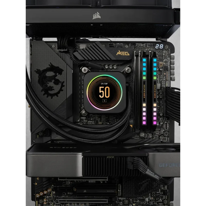 Corsair Dominator Platinum RGB 64GB (2x32GB) DDR5 DRAM 6800Mhz CL40 Intel XMP Memory Kit (Black) (CMT64GX5M2B6800C40)