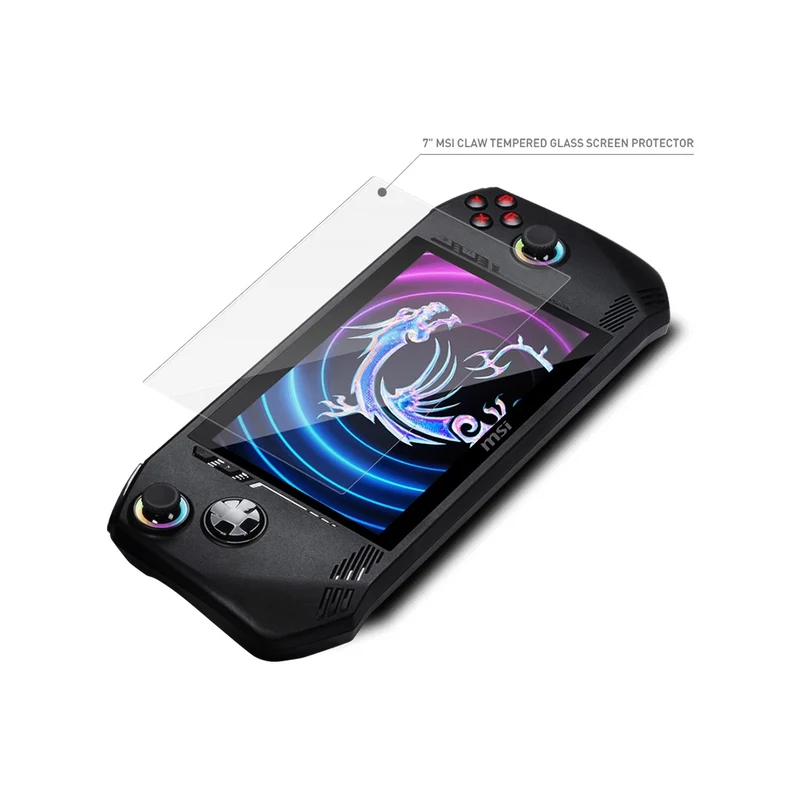 MSI Claw A1M Accessory Kit (Travel Case + Lanyard + Keychain + 7" Tempered Glass Screen Protector)