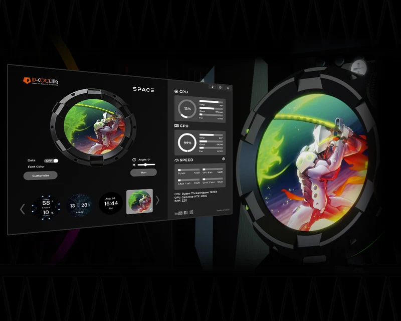 ID-Cooling SL360 LCD 360mm AIO Liquid CPU Cooler