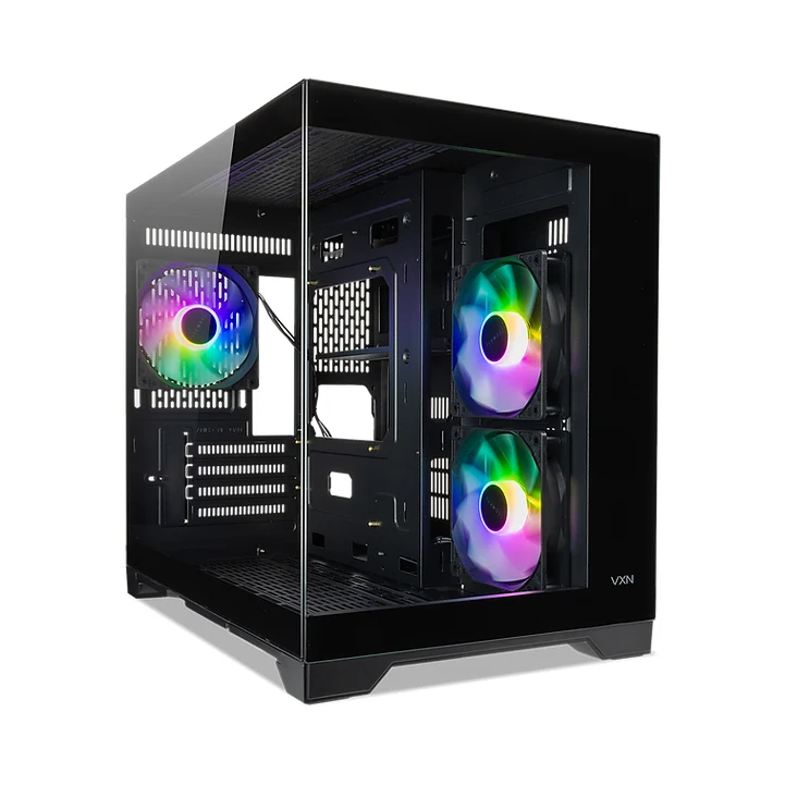Tecware VXN EVO MATX Dual Tempered Glass PC Case With 3x12cm ARGB Fans