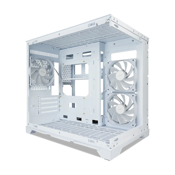 Tecware VXN EVO MATX Dual Tempered Glass PC Case With 3x12cm ARGB Fans