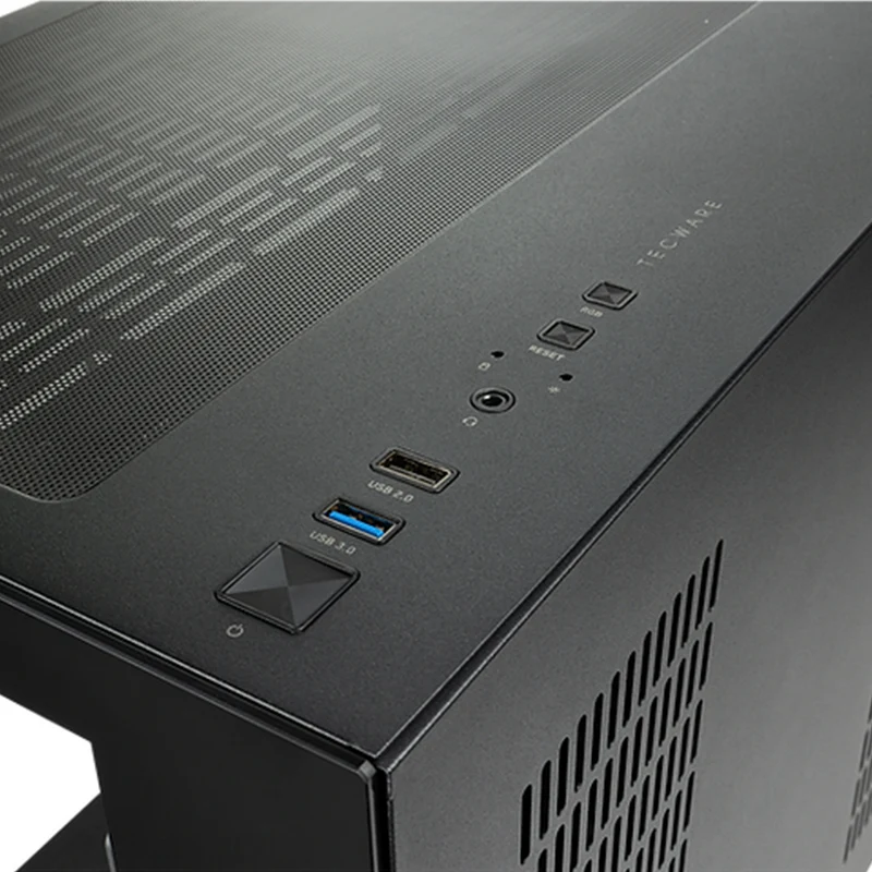 Tecware VXN EVO MATX Dual Tempered Glass PC Case With 3x12cm ARGB Fans