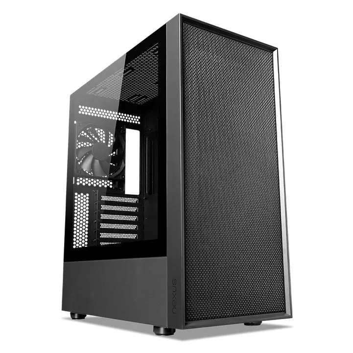 Tecware Nexus Air TG High Airflow Mid-Tower ATX PC Case With 4x120mm Fans (Black)