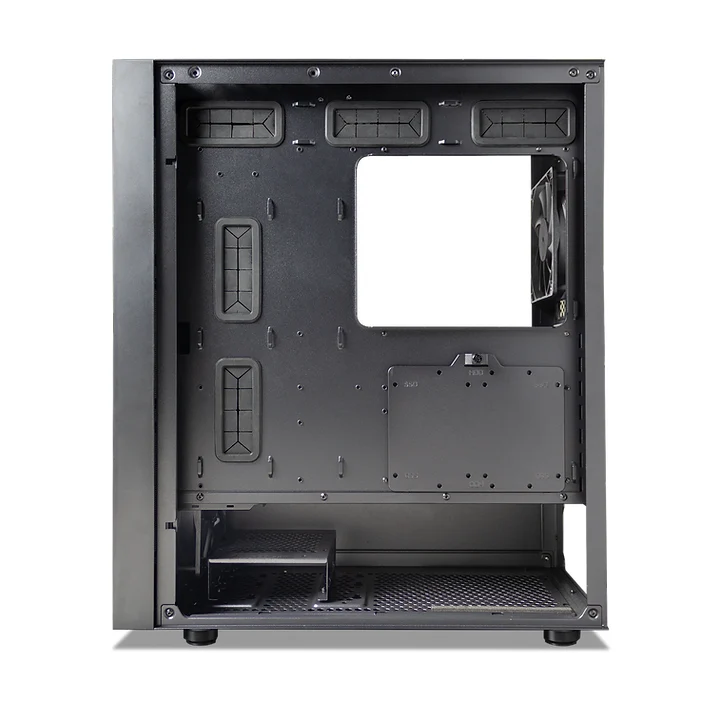 Tecware Forge S TG High Airflow PC Case With 4X Omni P12 ARGB Fans + Hub (Black)
