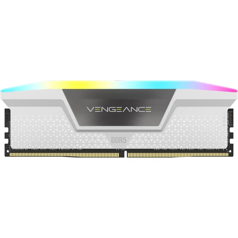 Corsair Vengeance RGB 64GB (2X32GB) DDR5 DRAM 6000MHz CL40 Memory Kit - White (CMH64GX5M2B6000C40W)