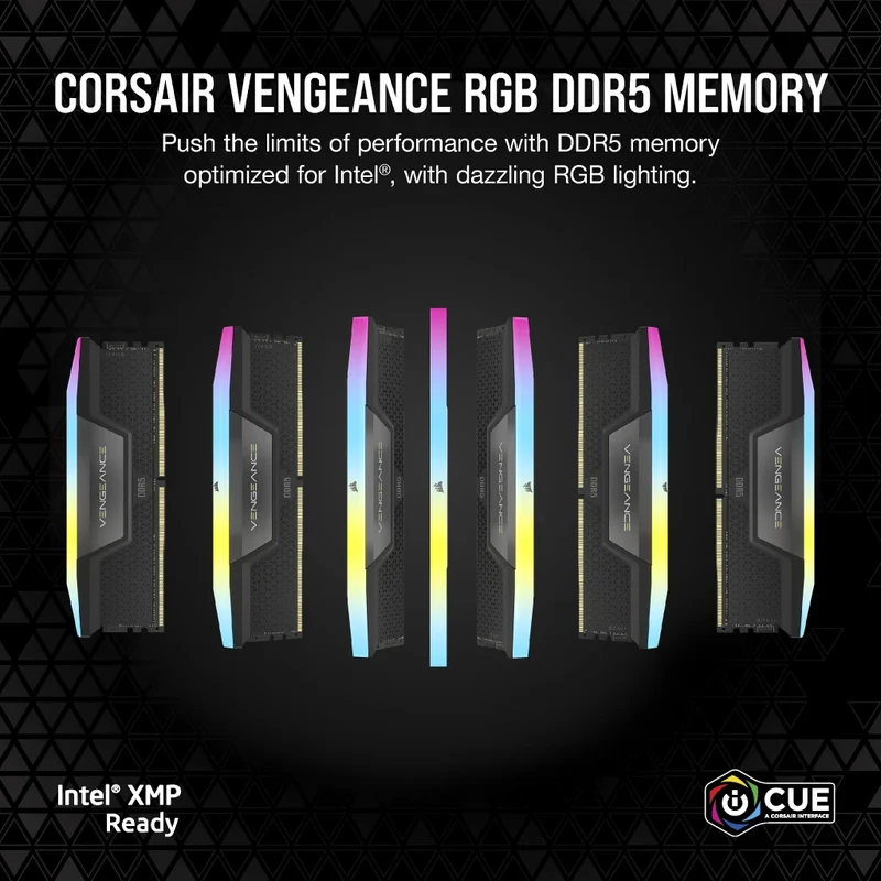Corsair Vengeance RGB 64GB (2x32GB) DDR5 DRAM 6000MHz CL40 AMD Expo & Intel XMP Memory Kit (CMH64GX5M2B6000Z40)