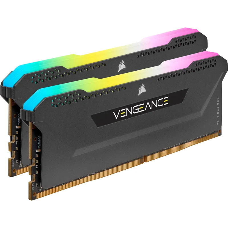 Corsair Vengeance RGB PRO SL 16GB (2x8GB) DDR4 DRAM 3600MHz C18 Memory Kit (Black, White)
