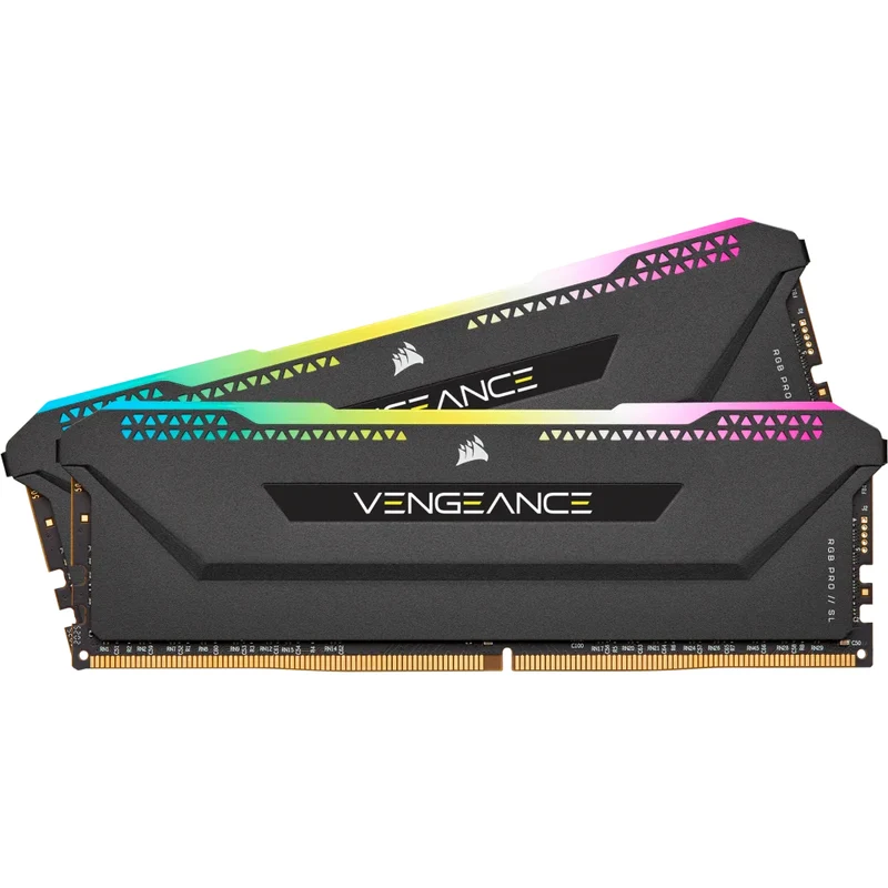 Corsair Vengeance RGB PRO SL 16GB (2x8GB) DDR4 DRAM 3600MHz C18 Memory Kit (Black, White)