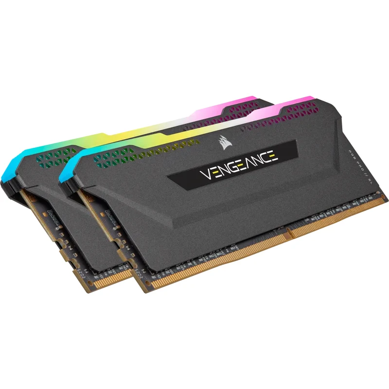 Corsair Vengeance RGB PRO SL 16GB (2x8GB) DDR4 DRAM 3600MHz C18 Memory Kit (Black, White)