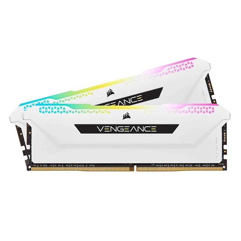 Corsair Vengeance RGB PRO SL 16GB (2x8GB) DDR4 DRAM 3600MHz C18 Memory Kit (Black, White)