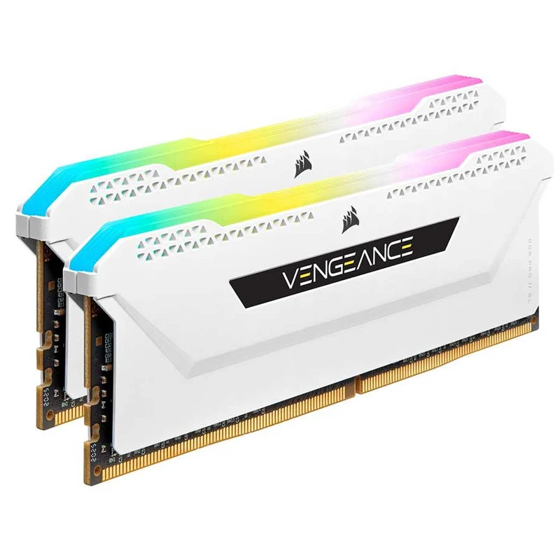 Corsair Vengeance RGB PRO SL 16GB (2x8GB) DDR4 DRAM 3600MHz C18 Memory Kit (Black, White)