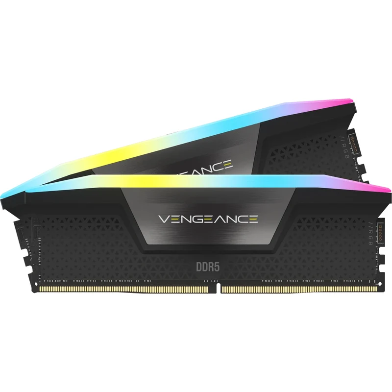 Corsair Vengeance RGB 32GB (2x16GB) DDR5 DRAM 6000MHz CL36 Memory Kit (Black, White)