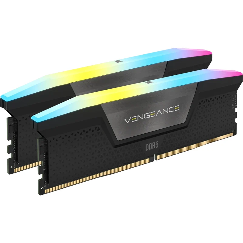 Corsair Vengeance RGB 32GB (2x16GB) DDR5 DRAM 6000MHz CL36 Memory Kit (Black, White)