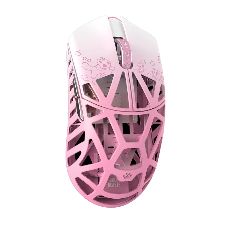 Fabulous Beasts X WLmouse Beast X 8K Lightweight Magnesium Alloy Gaming Mouse (White & Black, White & Pink, White & Blue, White & Purple, White & Orange, White & Red)