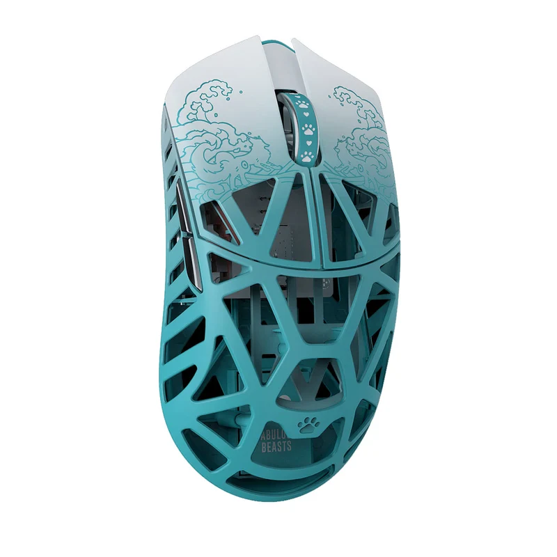 Fabulous Beasts X WLmouse Beast X 8K Lightweight Magnesium Alloy Gaming Mouse (White & Black, White & Pink, White & Blue, White & Purple, White & Orange, White & Red)