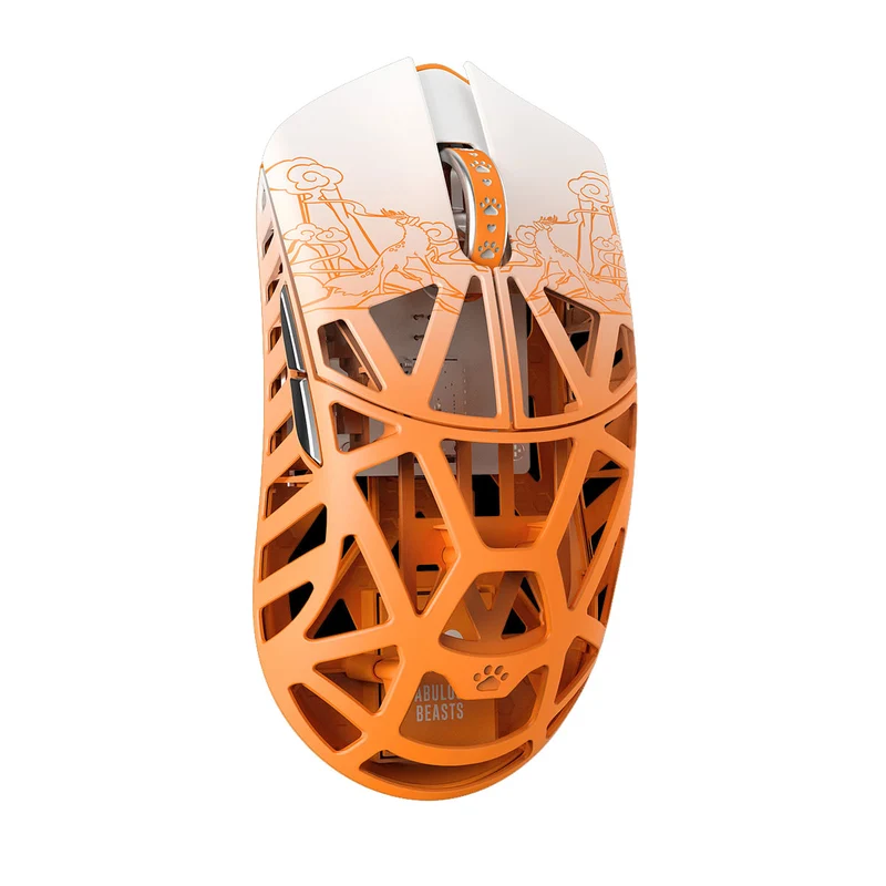 Fabulous Beasts X WLmouse Beast X 8K Lightweight Magnesium Alloy Gaming Mouse (White & Black, White & Pink, White & Blue, White & Purple, White & Orange, White & Red)