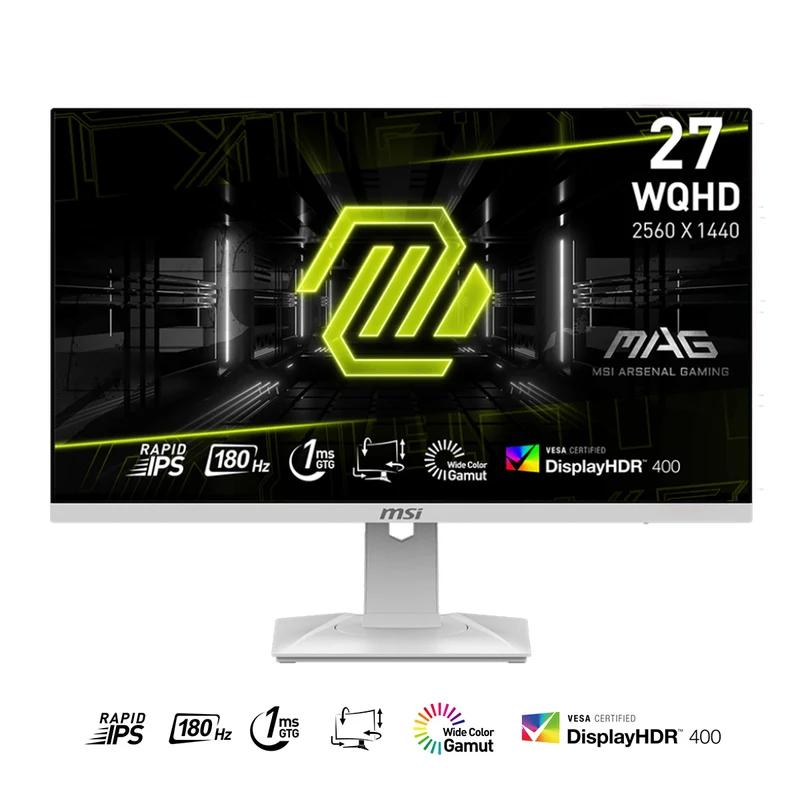 MSI MAG 274QRFW 27" WQHD (2560x1440) 180Hz 1ms GTG Rapid IPS Gaming Monitor (White)