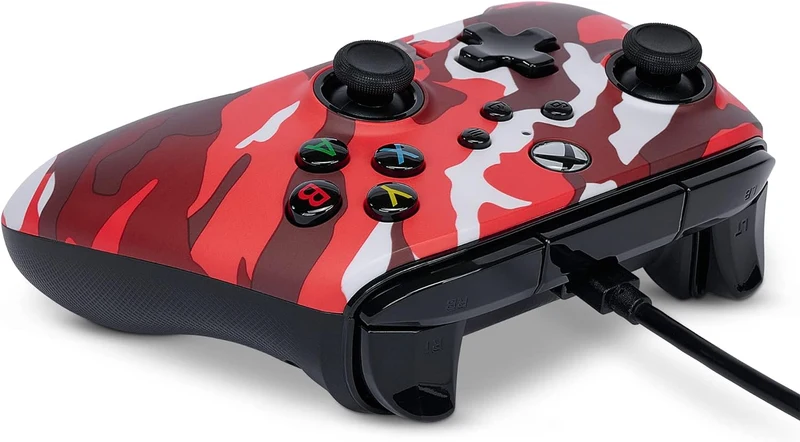 Power A Xbox Enhanced Wired Controller Red Camo For Xbox (1525942-01)