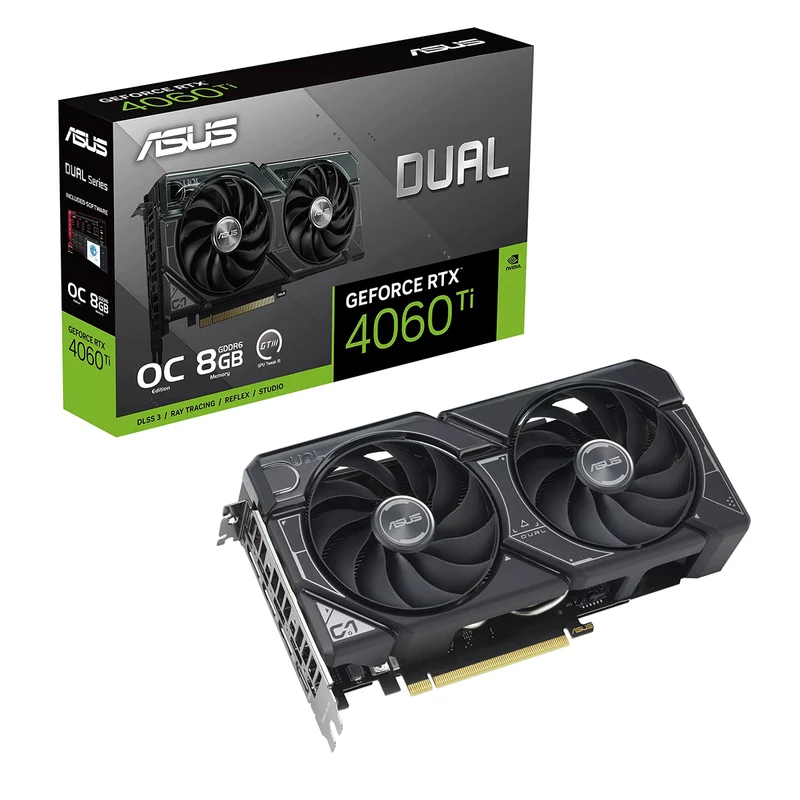 Asus Dual Geforce RTX 4060 Ti OC 8GB GDDR6 Graphics Card With Built-In M.2 SSD Slot