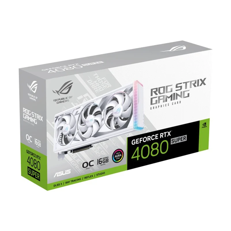 Asus ROG Strix Gaming Geforce RTX 4080 Super OC 16GB GDDR6X Graphics Card (White)