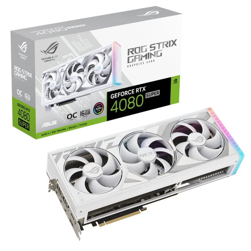 Asus ROG Strix Gaming Geforce RTX 4080 Super OC 16GB GDDR6X Graphics Card (White)