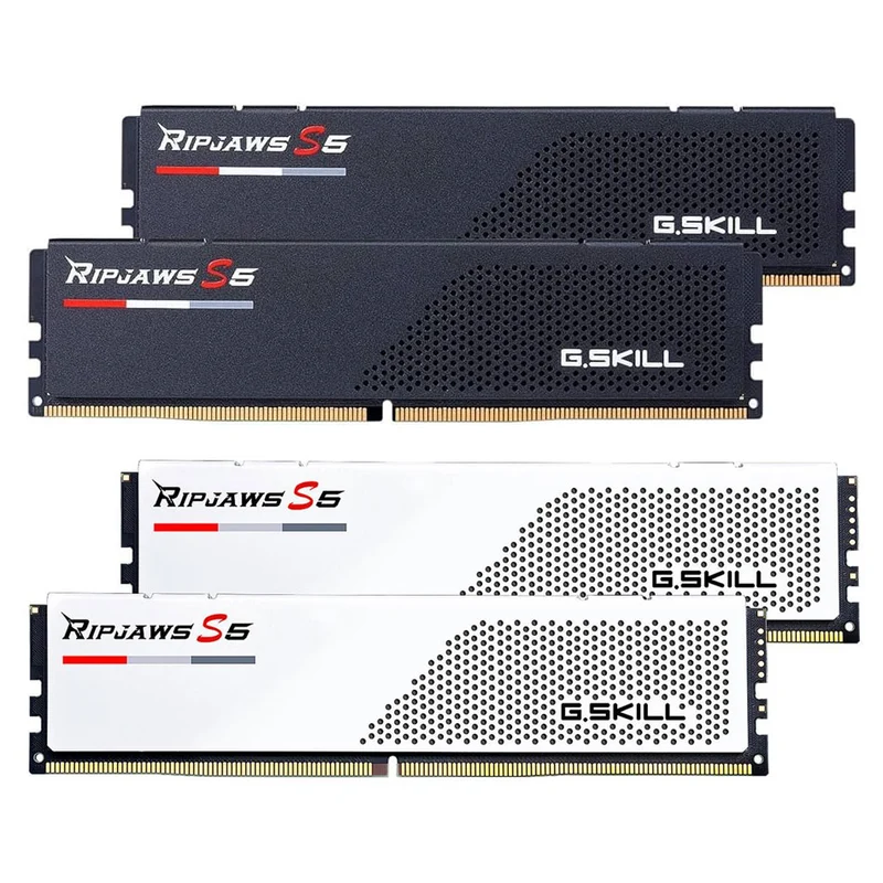 G.Skill Ripjaws S5 32GB (2X16GB) DDR5 6000MHZ CL32-38-38-96 1.35V Intel XMP Desktop Memory (Black, White)