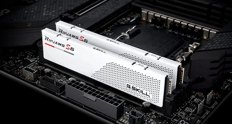 G.Skill Ripjaws S5 32GB (2X16GB) DDR5 6000MHZ CL32-38-38-96 1.35V Intel XMP Desktop Memory (Black, White)