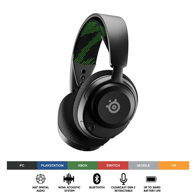 Steelseries Arctis Nova 4x Wireless Multi-Platform Gaming Headset (Black) (PN61646)