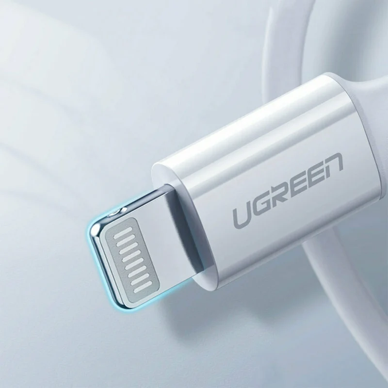 UGreen Lightning To Type-C 2.0 Male Cable (White) (US171) (0.25M, 0.5M, 2M)