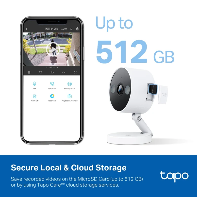 TP-Link Tapo C120 2K QHD Indoor/Outdoor Wi-Fi Home Security Camera