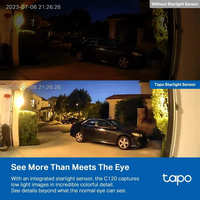 TP-Link Tapo C120 2K QHD Indoor/Outdoor Wi-Fi Home Security Camera