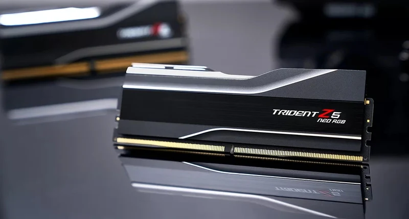 G. Skill Trident Z5 Neo RGB 32GB (2x16GB) DDR5 6000MHz CL32-38-38-96 1.35V AMD EXPO Memory Kit (Black) (F5-6000J3238F16GX2-TZ5NR)