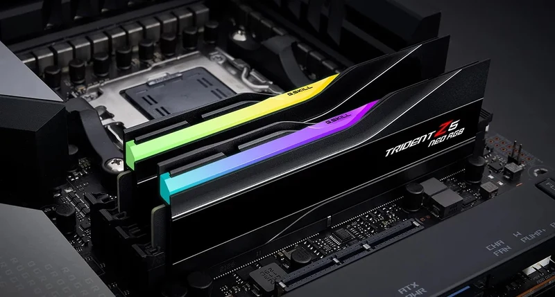G. Skill Trident Z5 Neo RGB 32GB (2x16GB) DDR5 6000MHz CL32-38-38-96 1.35V AMD EXPO Memory Kit (Black) (F5-6000J3238F16GX2-TZ5NR)