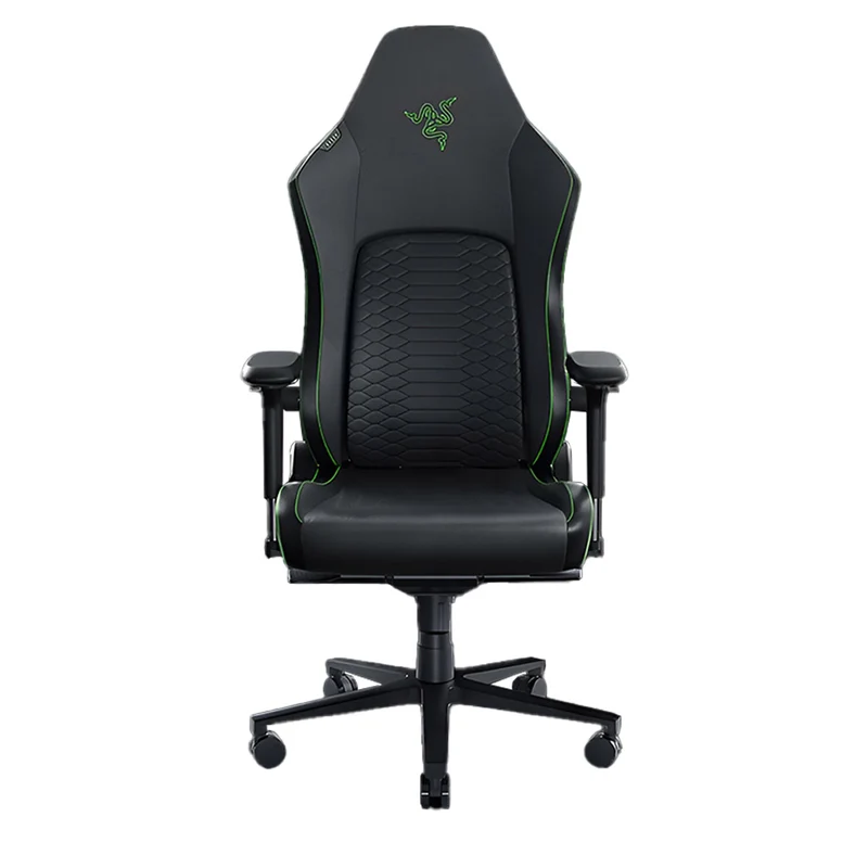 Razer Iskur V2 Gaming Chair With Built-In Lumbar Support (Leather - Black/Green, Leather - Black, Fabric - Dark Gray)