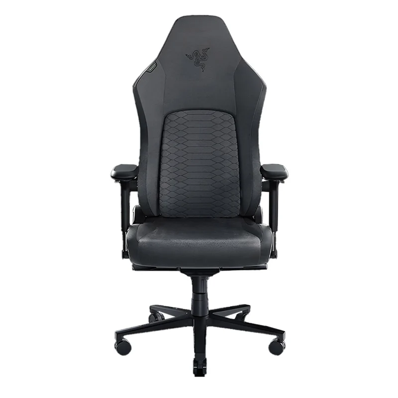 Razer Iskur V2 Gaming Chair With Built-In Lumbar Support (Leather - Black/Green, Leather - Black, Fabric - Dark Gray)