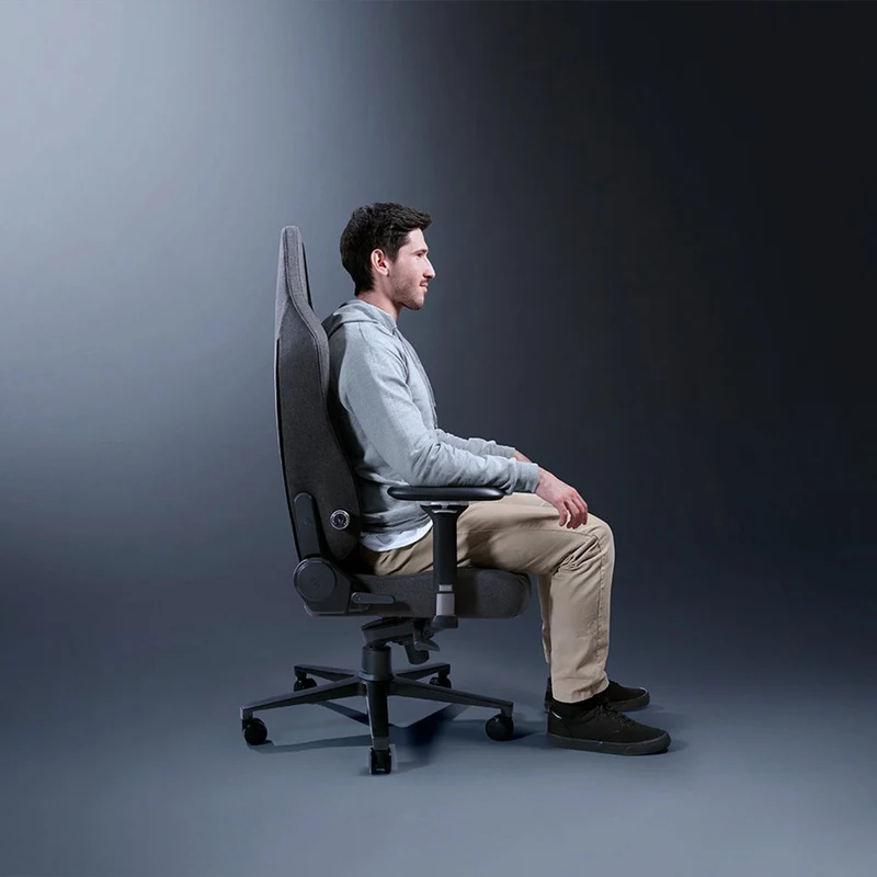 Razer Iskur V2 Gaming Chair With Built-In Lumbar Support (Leather - Black/Green, Leather - Black, Fabric - Dark Gray)