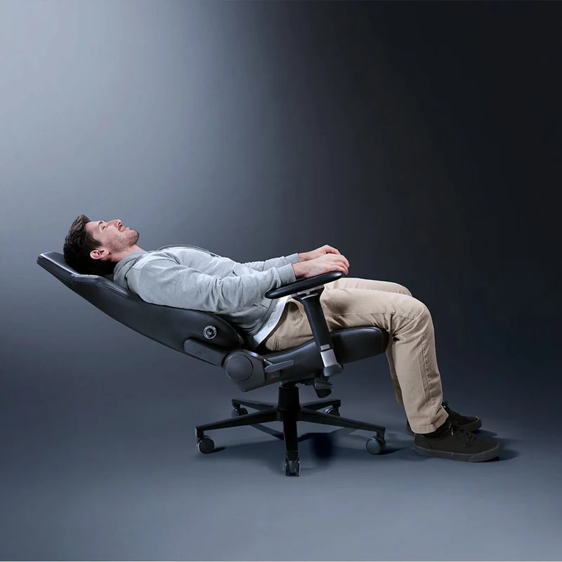 Razer Iskur V2 Gaming Chair With Built-In Lumbar Support (Leather - Black/Green, Leather - Black, Fabric - Dark Gray)
