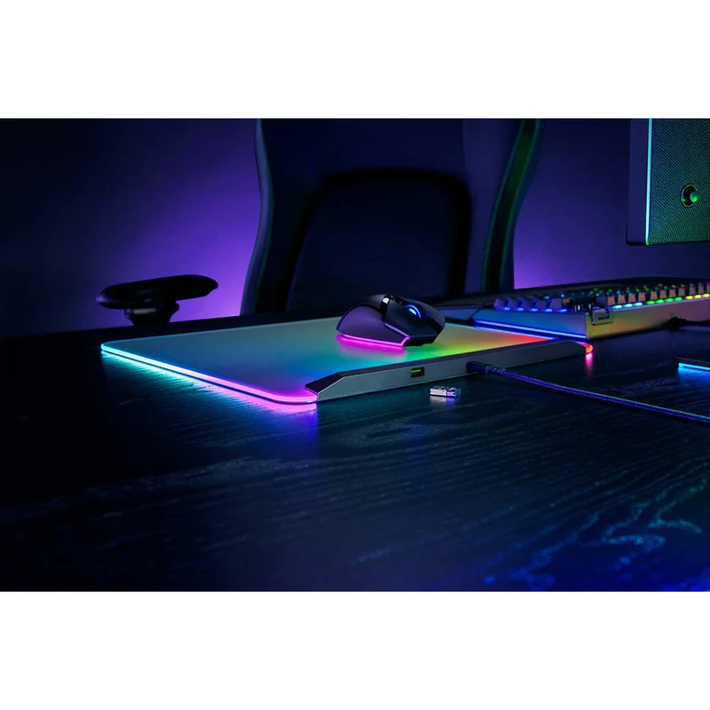 Razer Firefly V2 Pro Fully Illuminated RGB Gaming Mouse Mat (Black, Phantom Green, Phantom White)