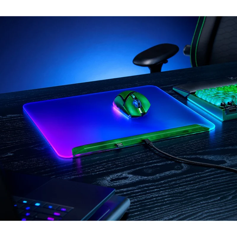 Razer Firefly V2 Pro Fully Illuminated RGB Gaming Mouse Mat (Black, Phantom Green, Phantom White)