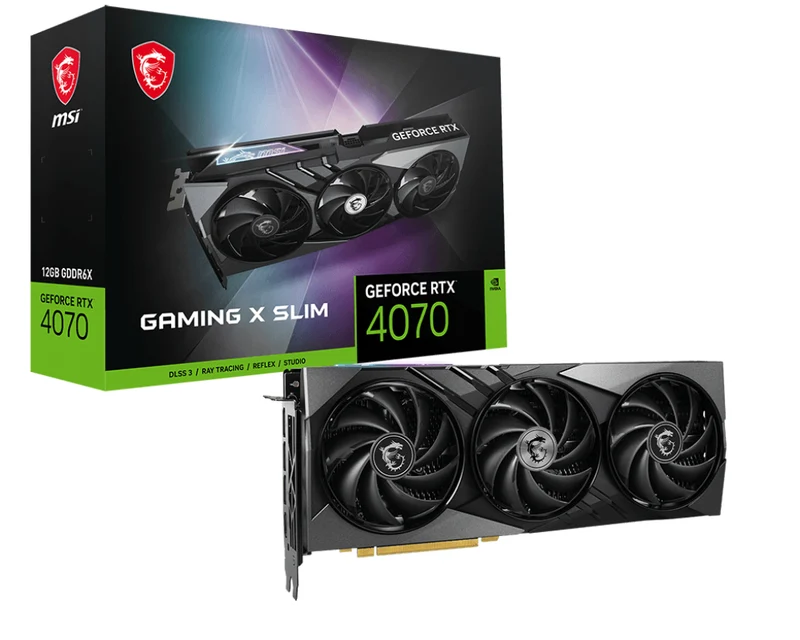 MSI GeForce RTX 4070 Gaming X Slim 12G GDDR6X Graphics Card