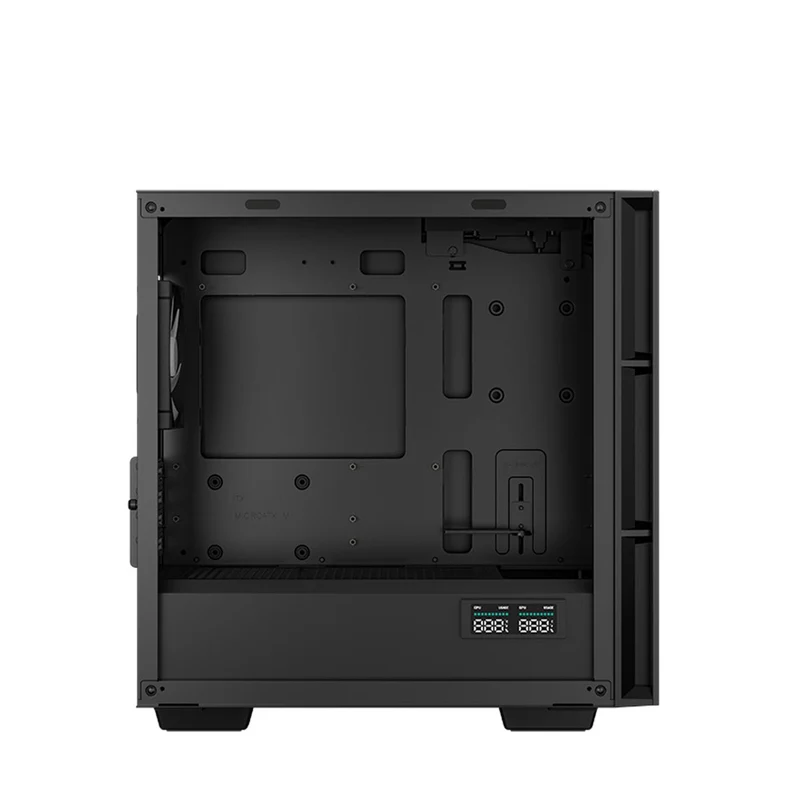 Deepcool CH360 Digital Micro Tower Mini-ITX/Micro ATX Case With Digital Display Screen With Tempered Glass Window (Black, White)