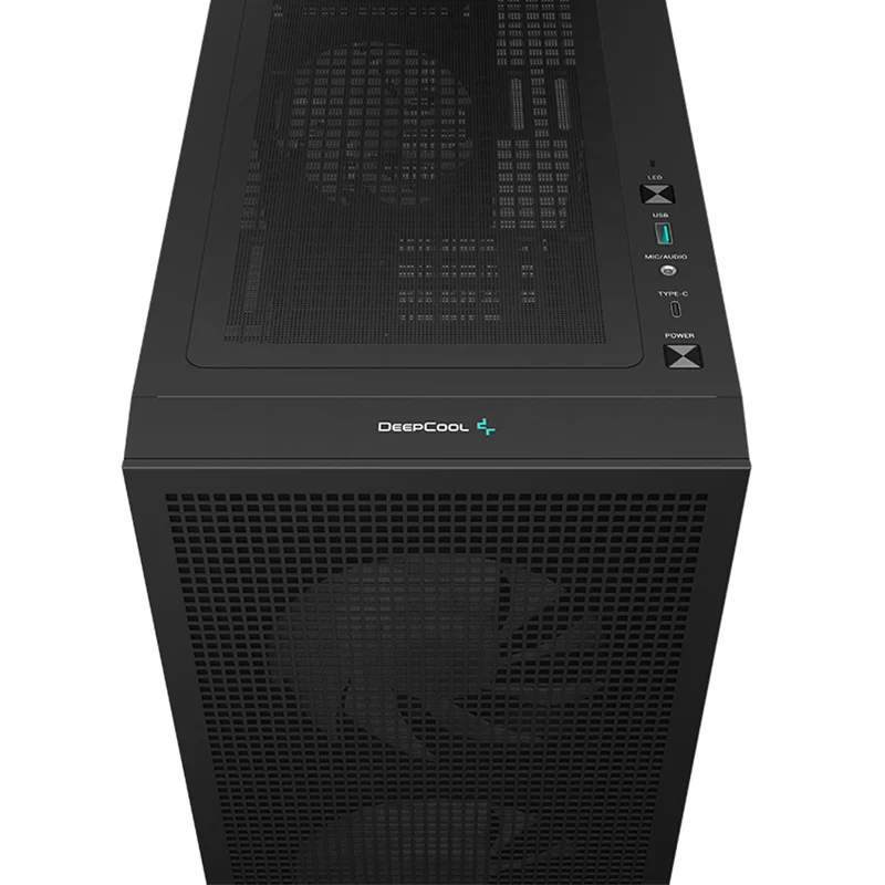 Deepcool CH360 Digital Micro Tower Mini-ITX/Micro ATX Case With Digital Display Screen With Tempered Glass Window (Black, White)