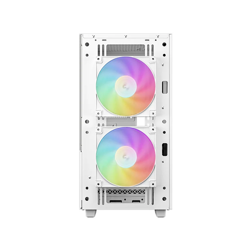 Deepcool CH360 Digital Micro Tower Mini-ITX/Micro ATX Case With Digital Display Screen With Tempered Glass Window (Black, White)