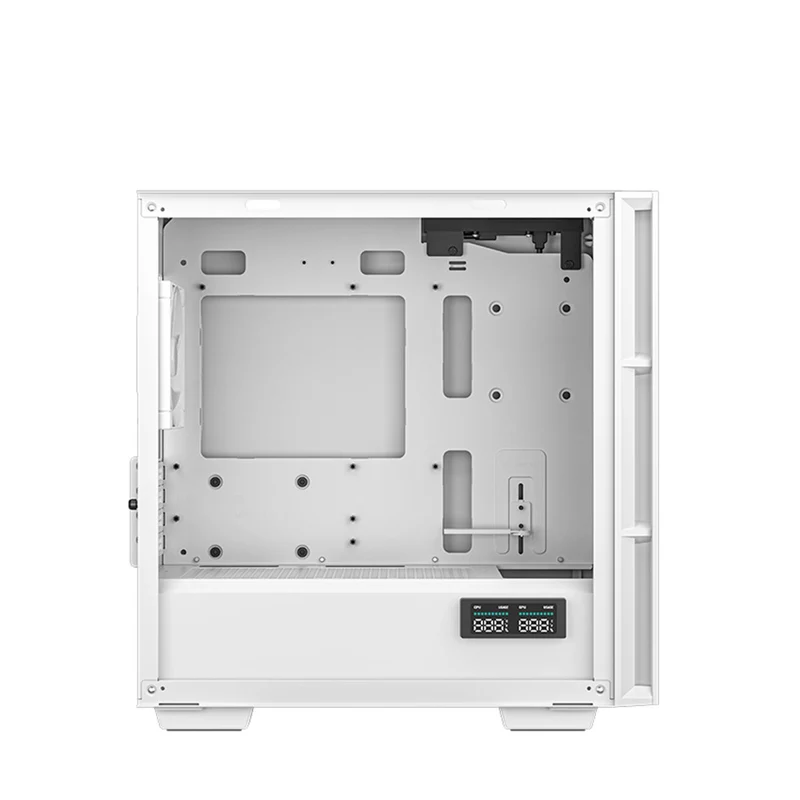 Deepcool CH360 Digital Micro Tower Mini-ITX/Micro ATX Case With Digital Display Screen With Tempered Glass Window (Black, White)