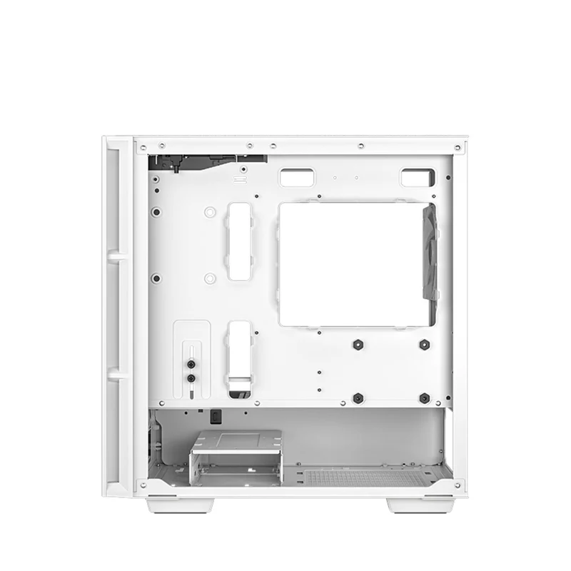 Deepcool CH360 Digital Micro Tower Mini-ITX/Micro ATX Case With Digital Display Screen With Tempered Glass Window (Black, White)