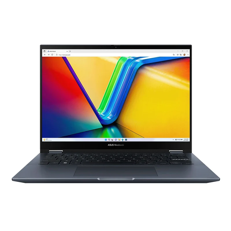 Asus Vivobook S 14 Flip TN3402YA-LZ296WS Laptop (Quiet Blue) | 14" WUXGA (1920X1200) | Ryzen 5-7430U | 16GB RAM | 1TB SSD | AMD Radeon Graphics | Windows 11 Home | MS Office Home & Student 2021 | Asus AP4600 Backpack