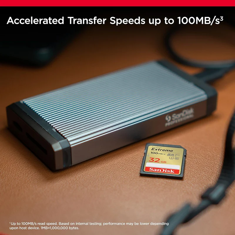 Sandisk Extreme 32GB 100MB/s SDHC UHS-I Card (SDSDXVT-032G-GNCIN)