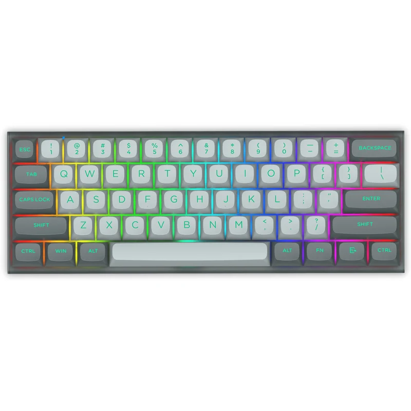 E-Yooso HZ-61 RGB 61-Keys Hot-Swappable Mechanical Keyboard Gray/ Black (Magnetic Switch)